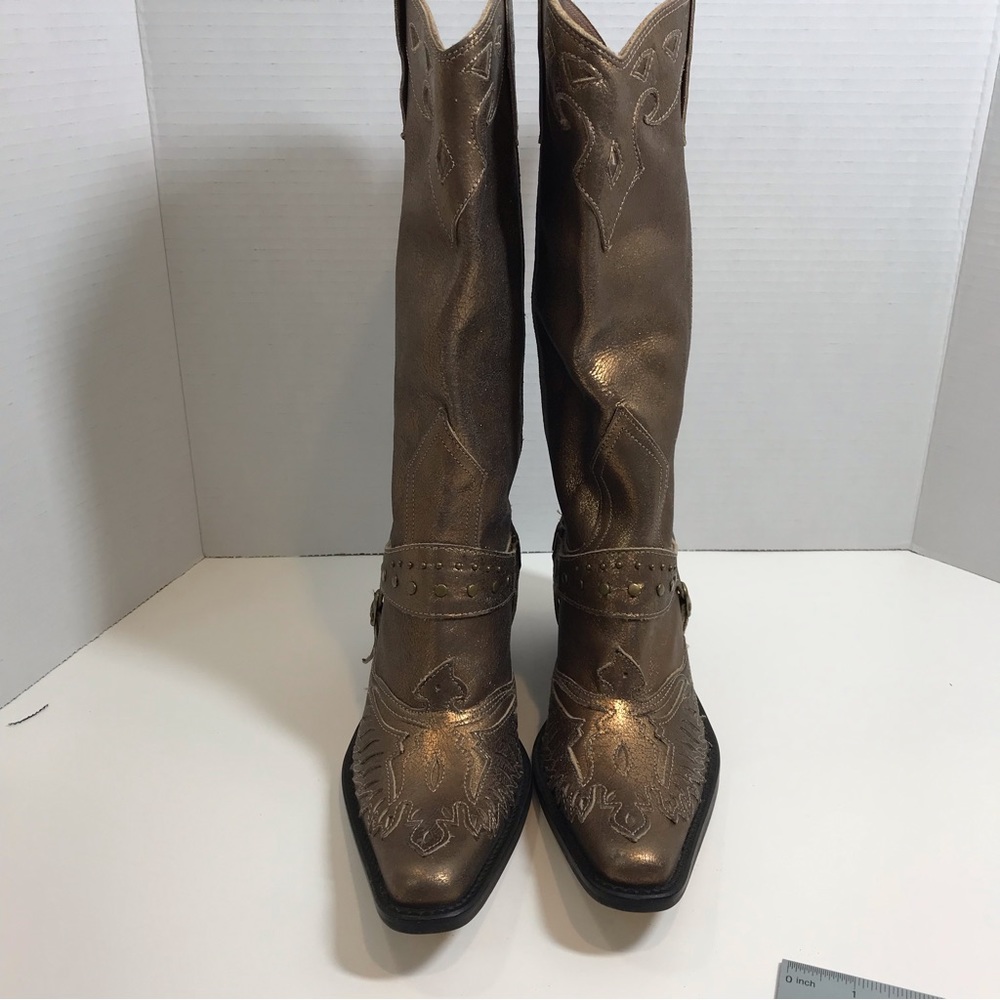 MIA Metallic Gold Cowboy Boots